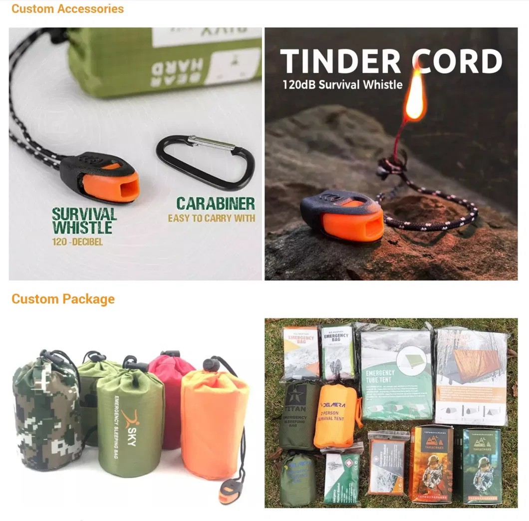 Adventurer Emergency Gear Set Outdoor Camping Sos Equipment Tools Hiking Multi-Function Survival Sleeping Bag