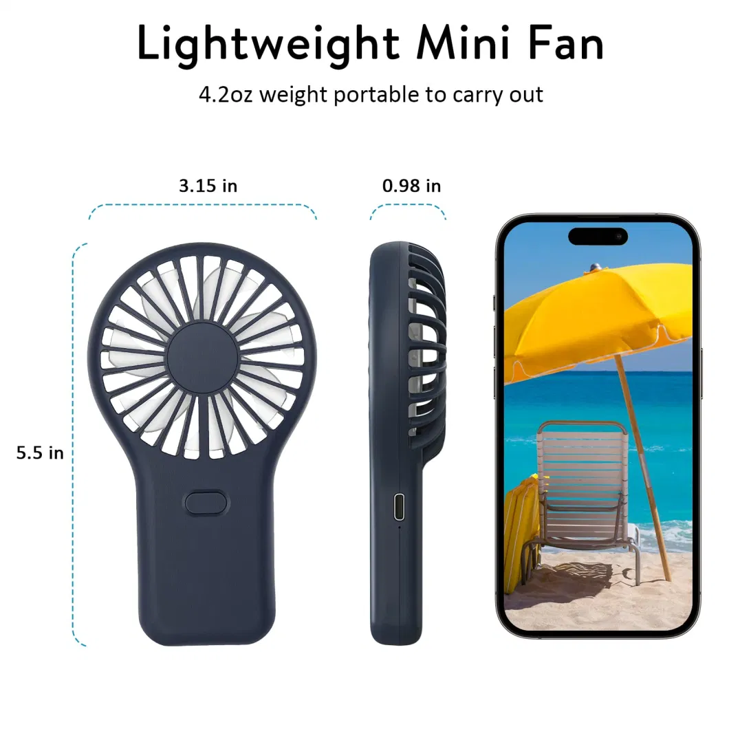 Factory Outlet Hot Sale Powerful Mini Portable Adjustable USB Rechargeable Handheld Fan