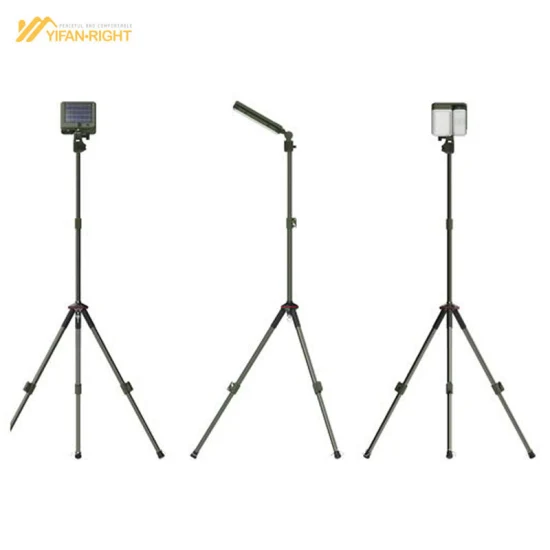 Economic Design High Lumen Construction Work Light Solar Tripod Rechargeable Camping Lights