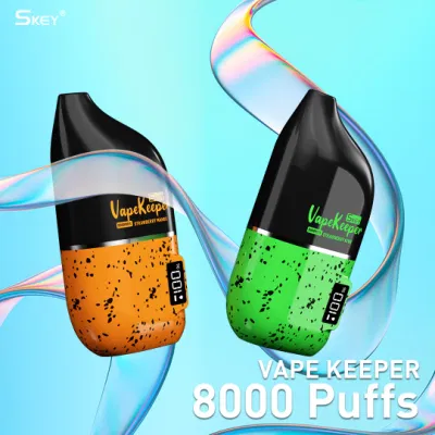 New Arrival Skey Vapekeeper 8000 Puffs Smart Screen Device Indicator E Liquid Battery Capacity 18ml Mesh Coil Wholesale Factory Price Disposable Vape