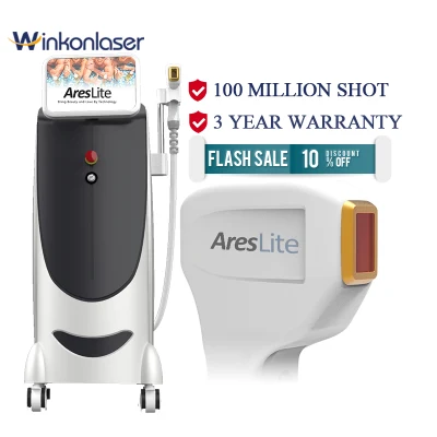 New Arrival 100 Millions Shots Non Crystal 3 Wavelengths Painless Diode Laser 755nm 808nm 1064nm Laser Hair Removal